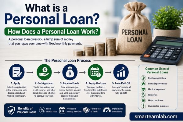 What is a personal loan.
How Does a Personal Loan Work?