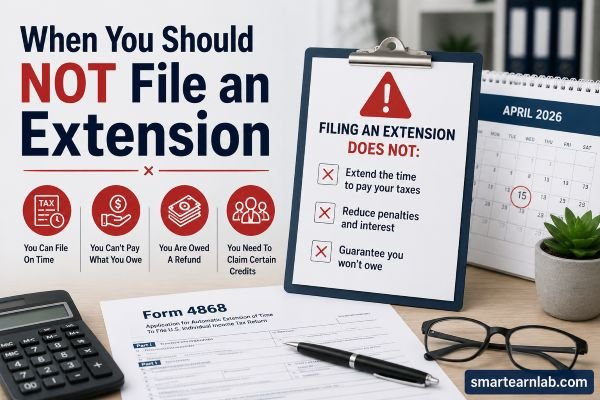 When Not to File a Tax Extension
how to file a tax extension online in 2026