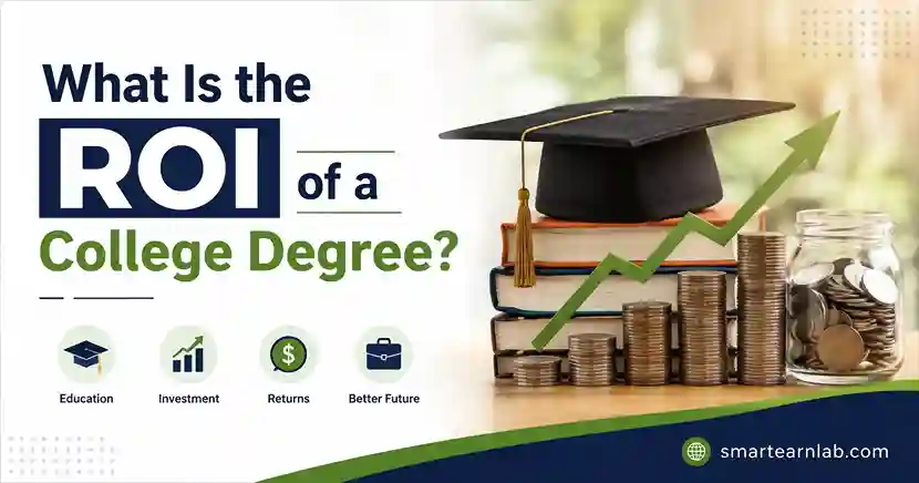 ROI of a college degree with education costs and financial returns